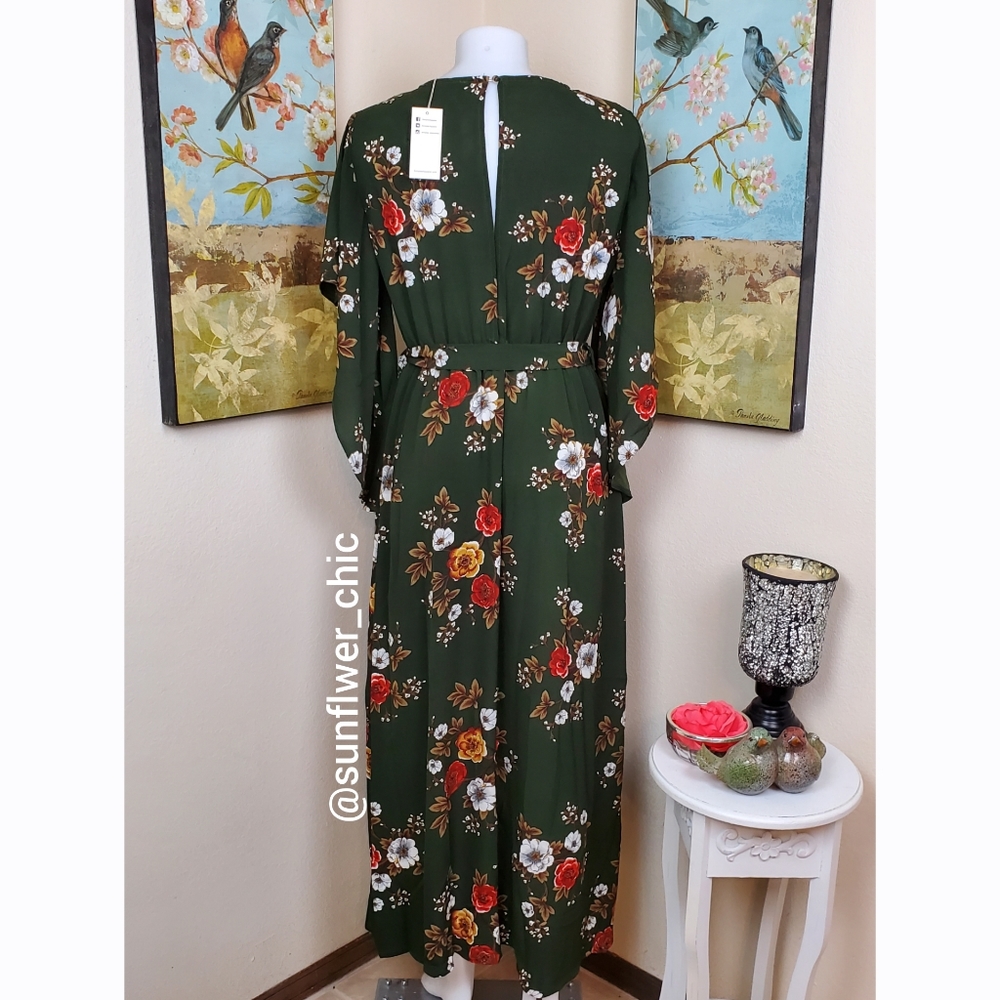 SALE! L LEFT! ποΈ Bohemian Front Wrap Floral Dress - Picture 12 of 12